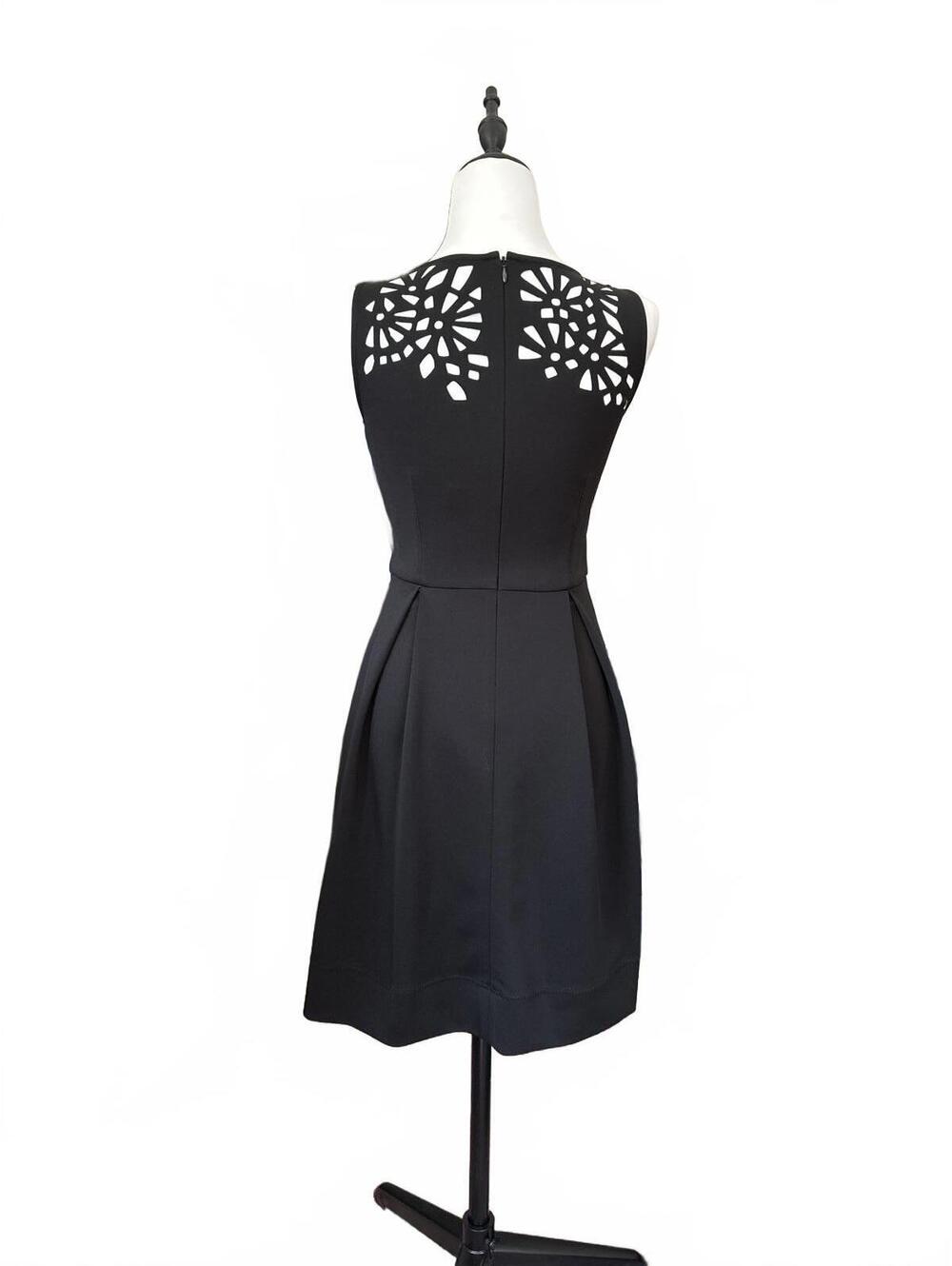 Miss Sixty Black Sleeveless Midi Dress with Cutout Back Detail